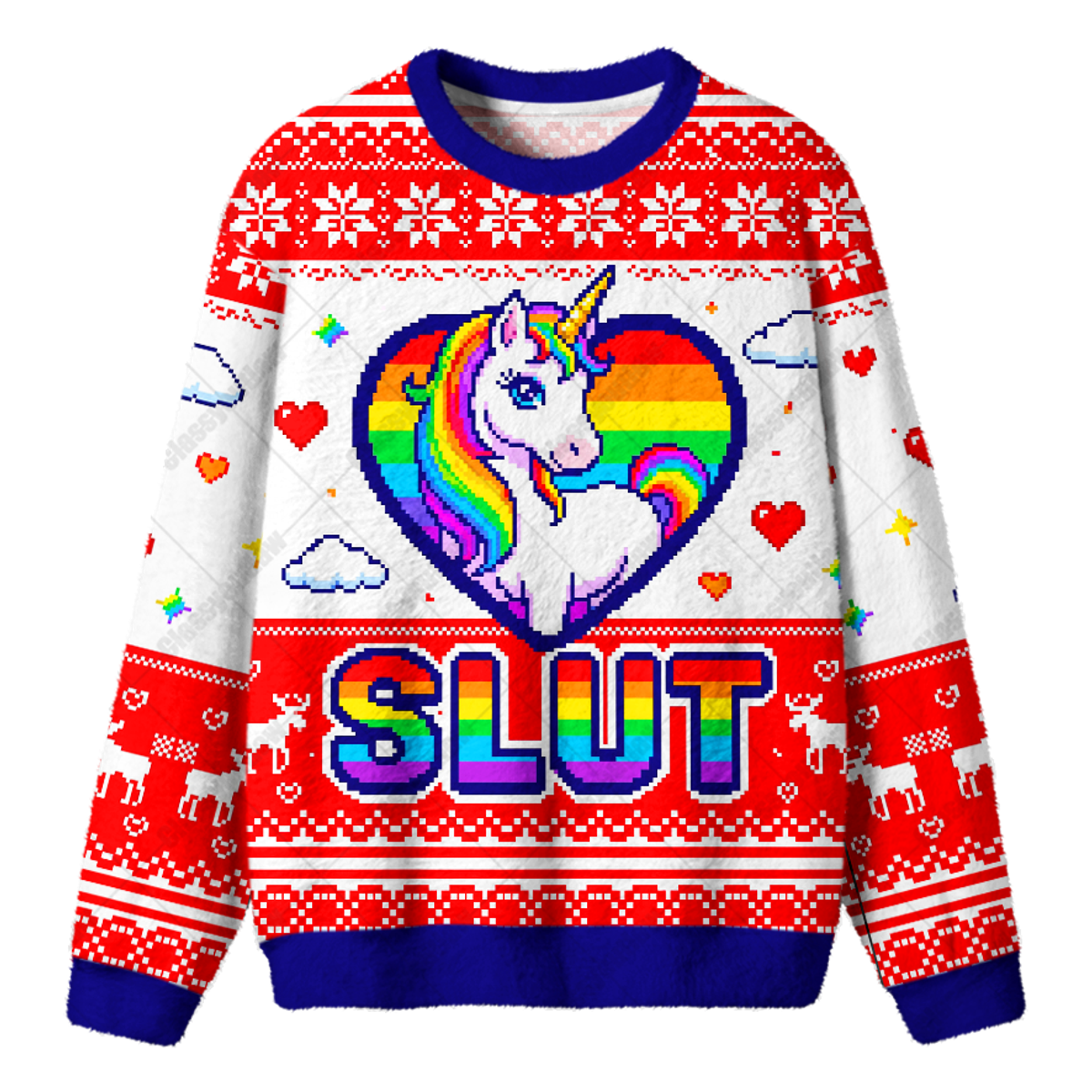 SLUT UGLY CHRISTMAS SWEATSHIRT — image 1