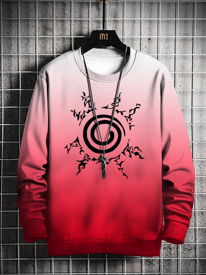 Men's Fashion Casual Gradient Printed Sweatshirt