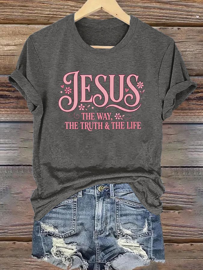 Women's JESUS THE WAY Printed T-Shirt