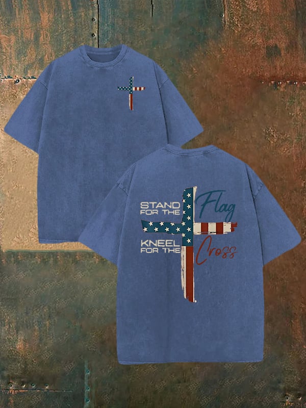 Unisex STAND FOR THE KNEEL FOR THE Print Washable T-shirt