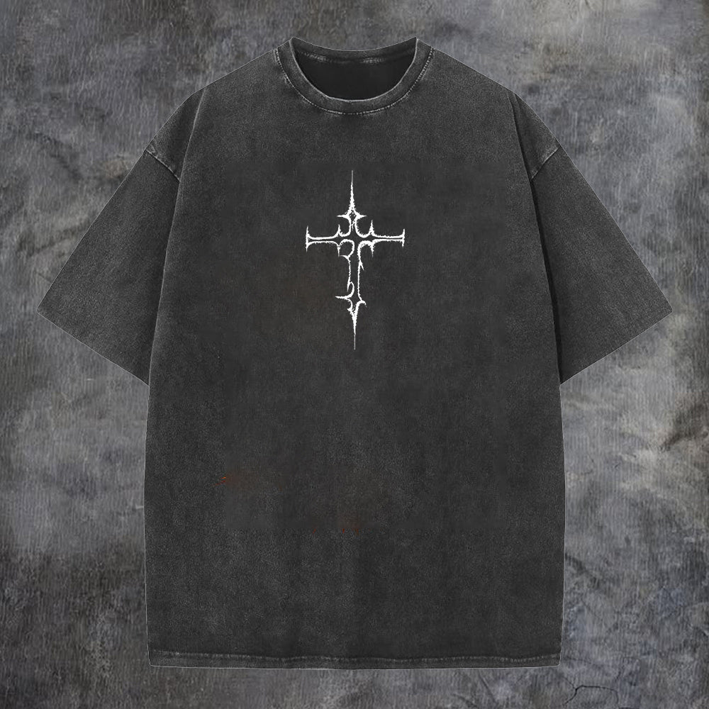 Contradictory Angel Printed Men's Washed Tee