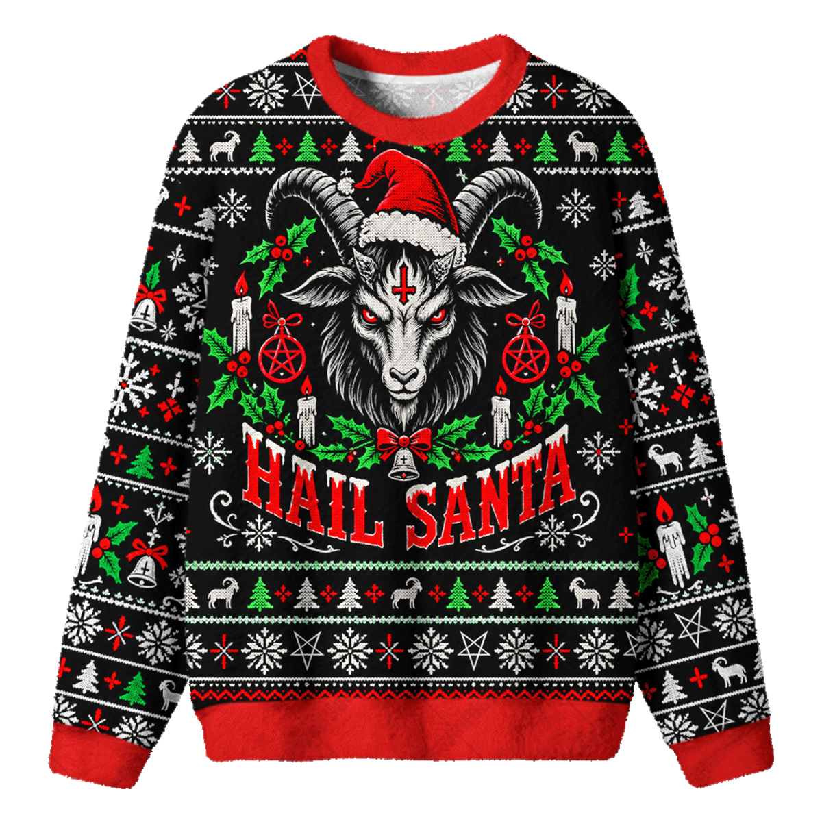 GOAT YULE UGLY CHRISTMAS SWEATSHIRT — image 1