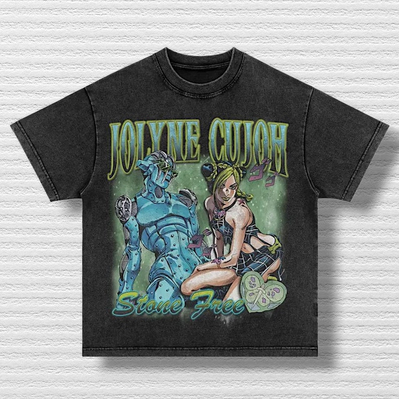 JoJo's Bizarre Adventure T-Shirt, Retro Anime Graphic Tee, 90s Style Jojo Manga Shirt, Unisex Old School Anime Streetwear, aesthetic Gift