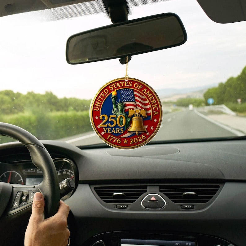 250 years of America Acrylic Ornament, 1776-2026 Liberty Bell Decoration, Patriotic Ornament, American Independence Day Gift,July 4 Decor