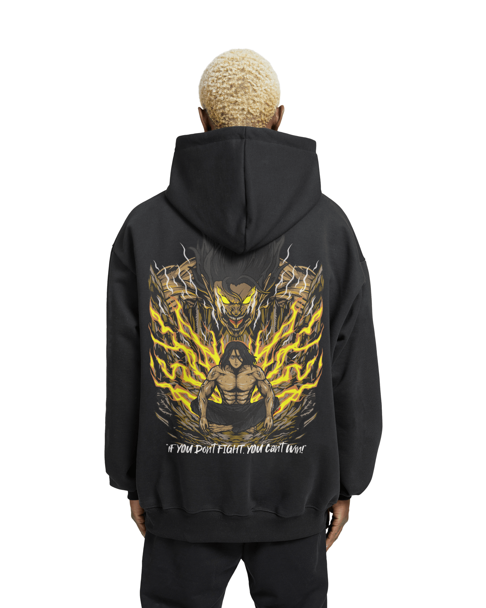 "EREN YAEGER x FIGHT" - Heavy Oversized Hoodie