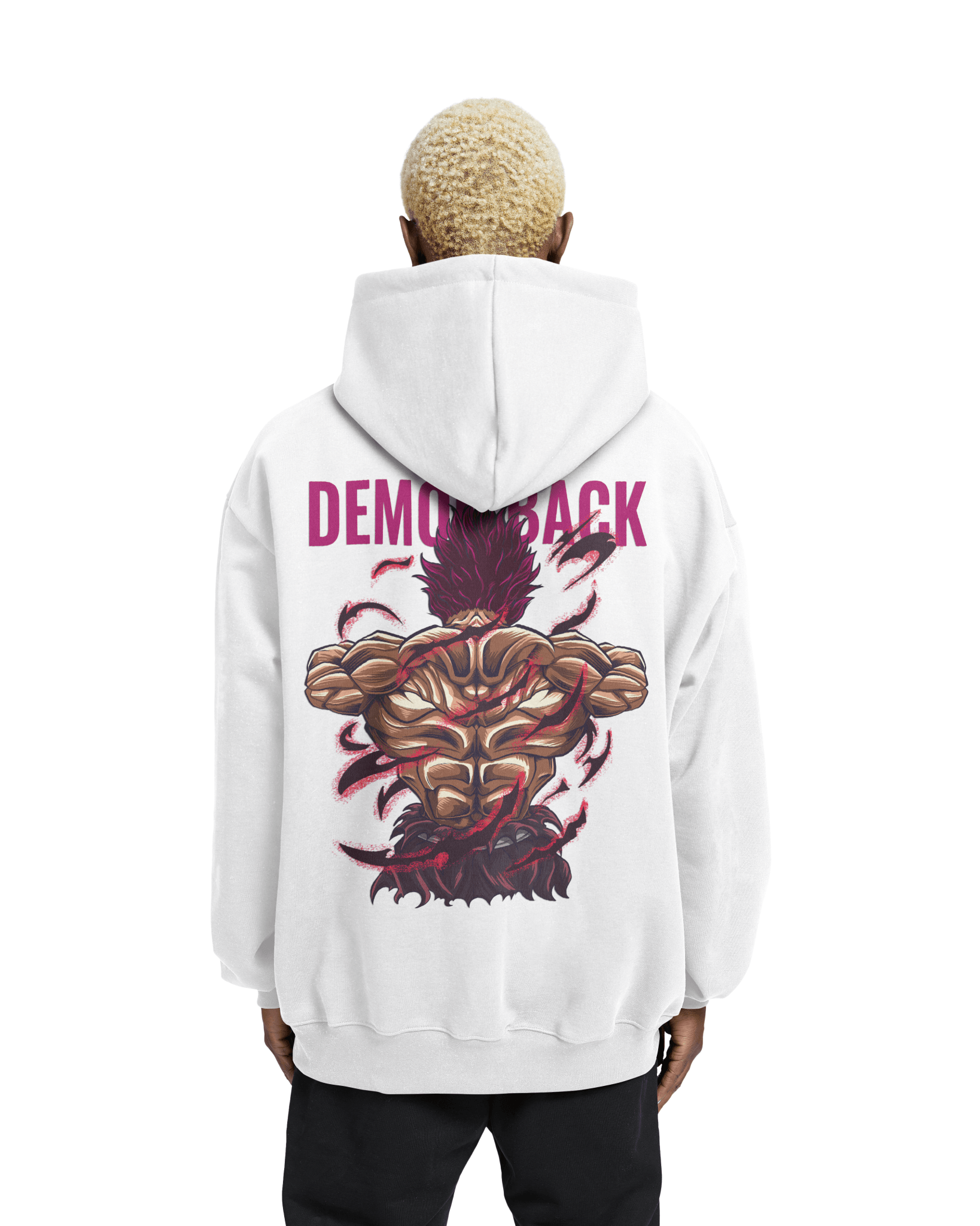 "YUJIRO HANMA x DEMON BACK" - Heavy Oversized Hoodie