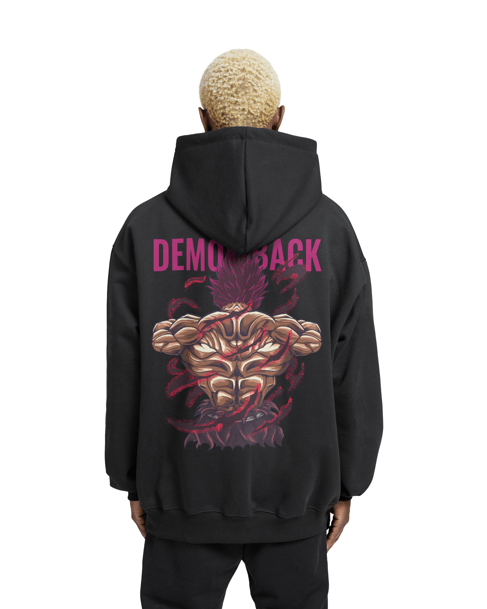 "YUJIRO HANMA x DEMON BACK" - Heavy Oversized Hoodie