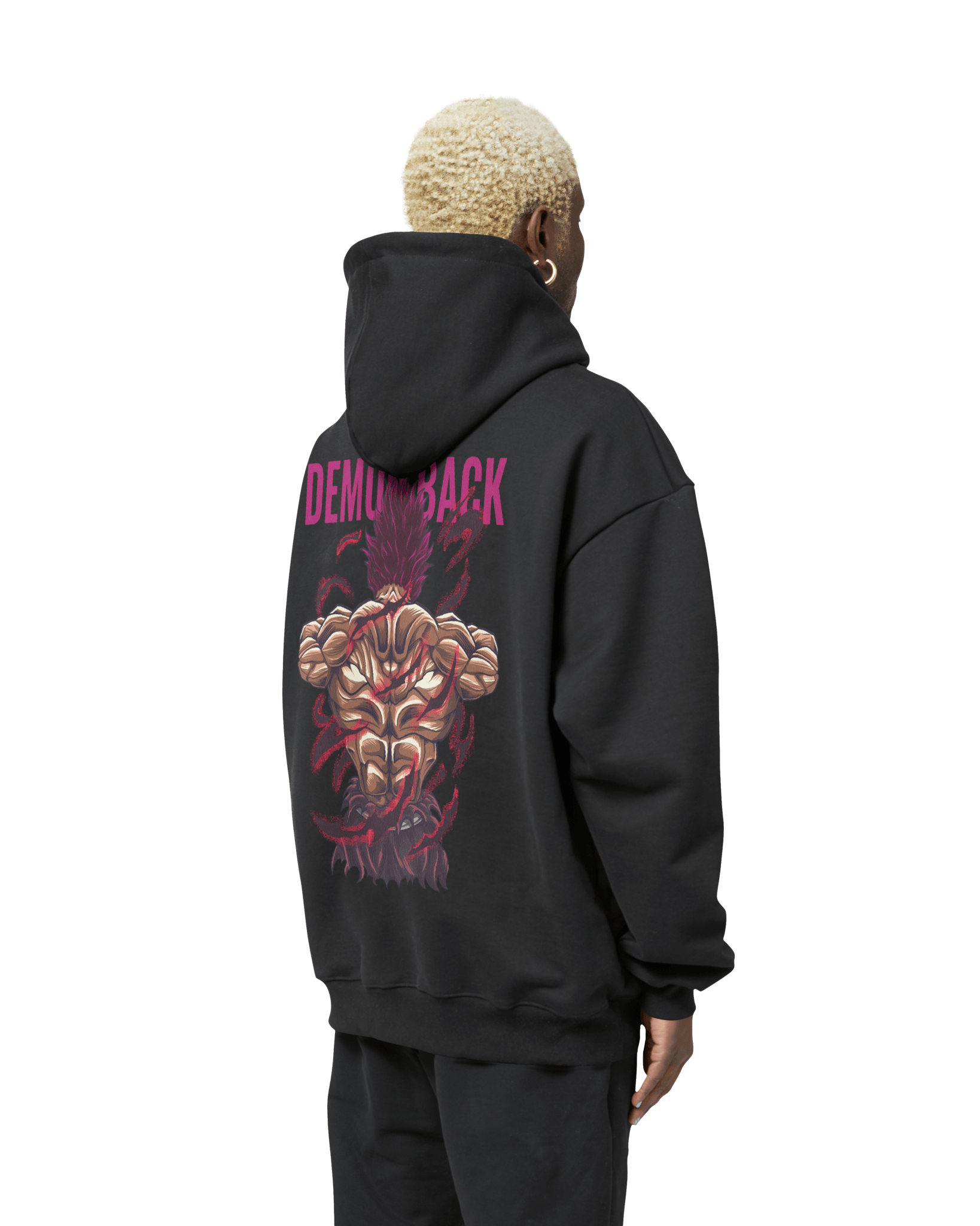 "YUJIRO HANMA x DEMON BACK" - Heavy Oversized Hoodie