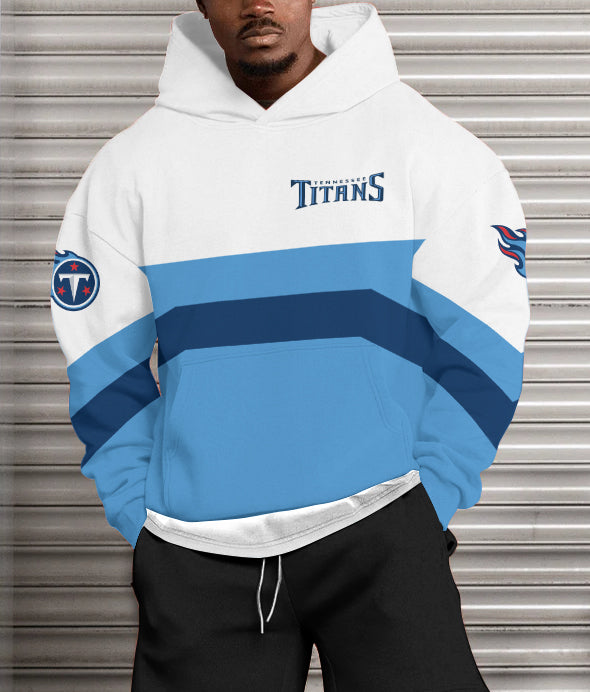 Tennessee Titans Printed Hooded Pocket Pullover Hoodie