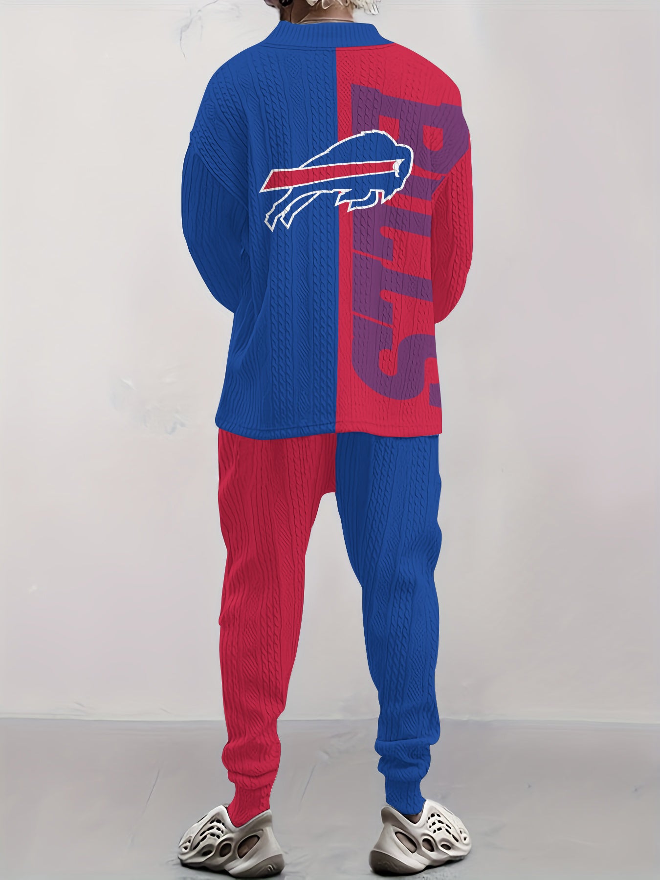 Buffalo Bills  Classic All-Season Long Sleeve V-Neck Pullover Sweater