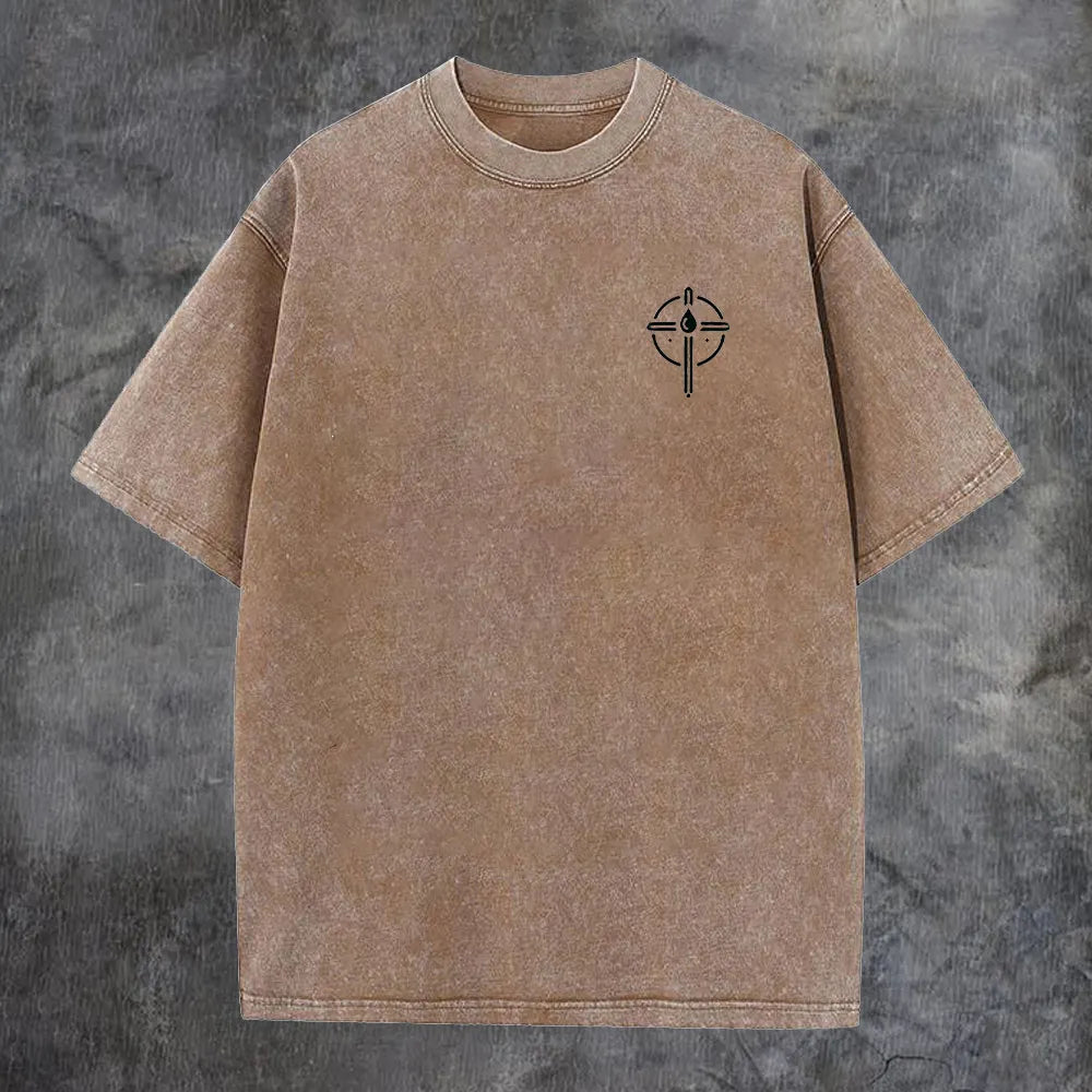 Iron Sharpens Iron Printed Oversize Washed T-Shirt
