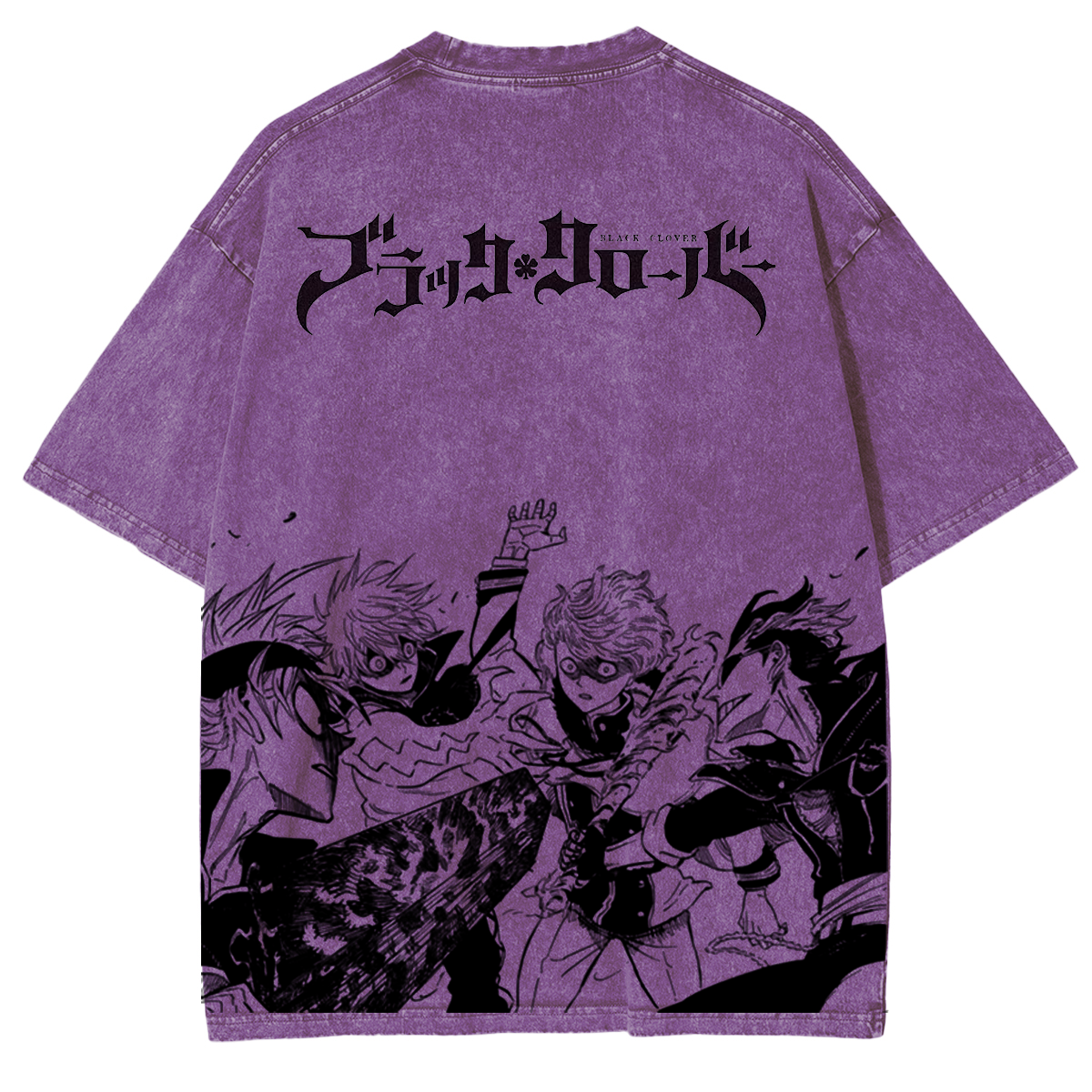 Black Clover Vintage Washed Oversize T-Shirt