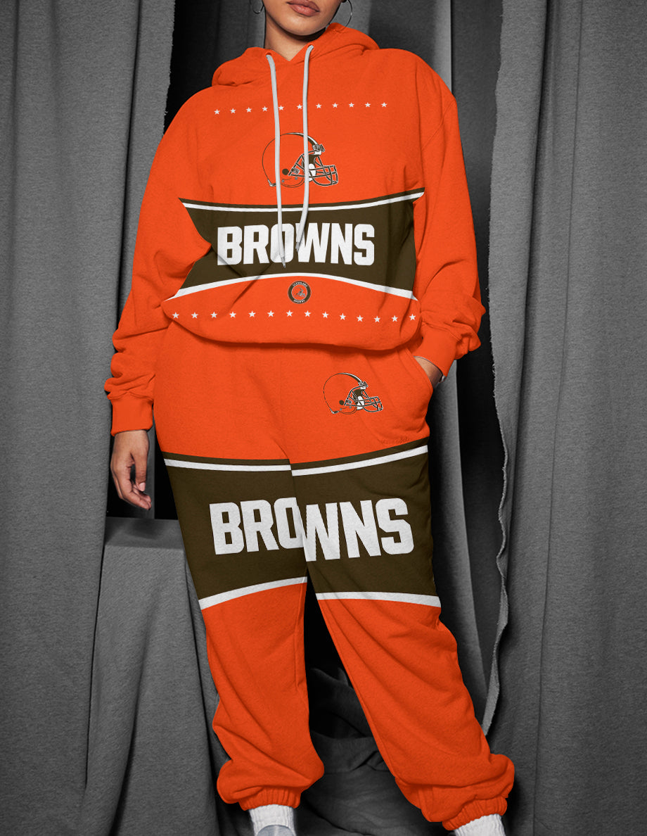 Cleveland Browns 3D Printed Pullover Hoodie And Sweatpant 2pcs Tracksuits