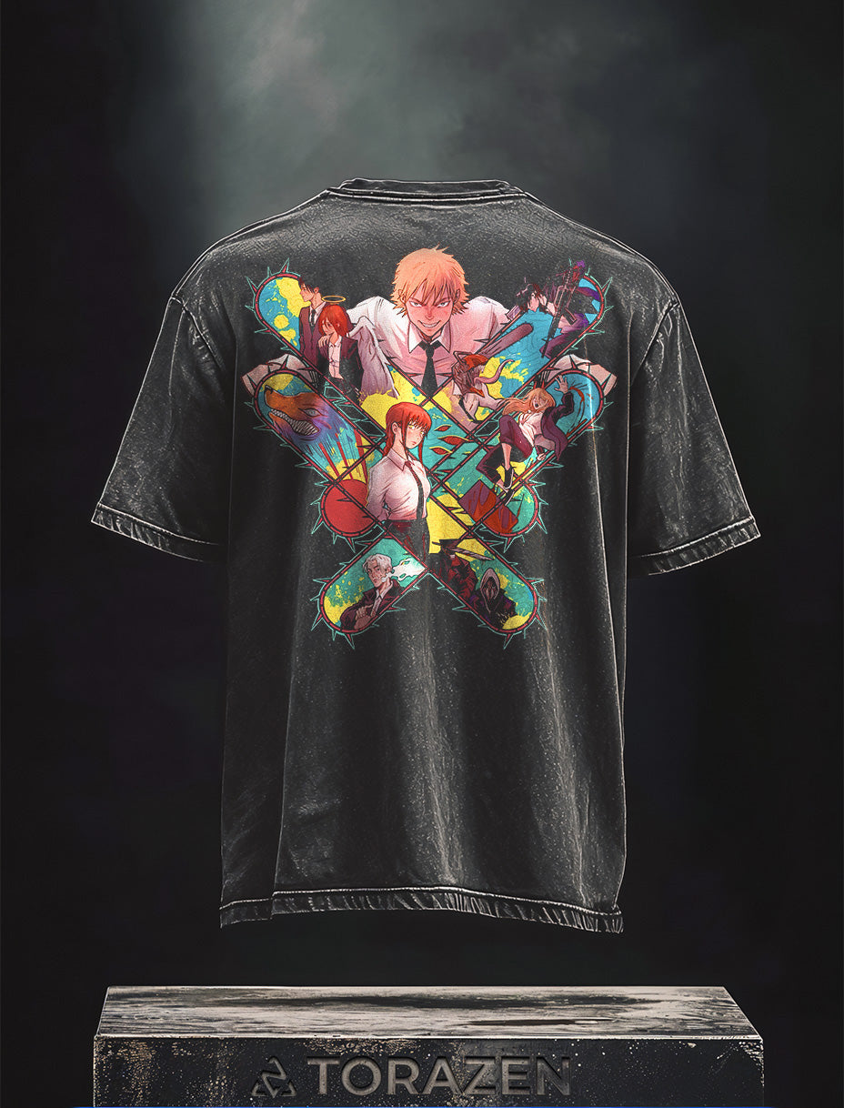 Chainsaw Man Madness Vintage Tee