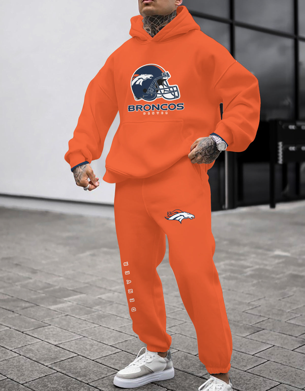 Denver Broncos 3D Printed Pullover Hoodie And Sweatpant 2pcs Tracksuits