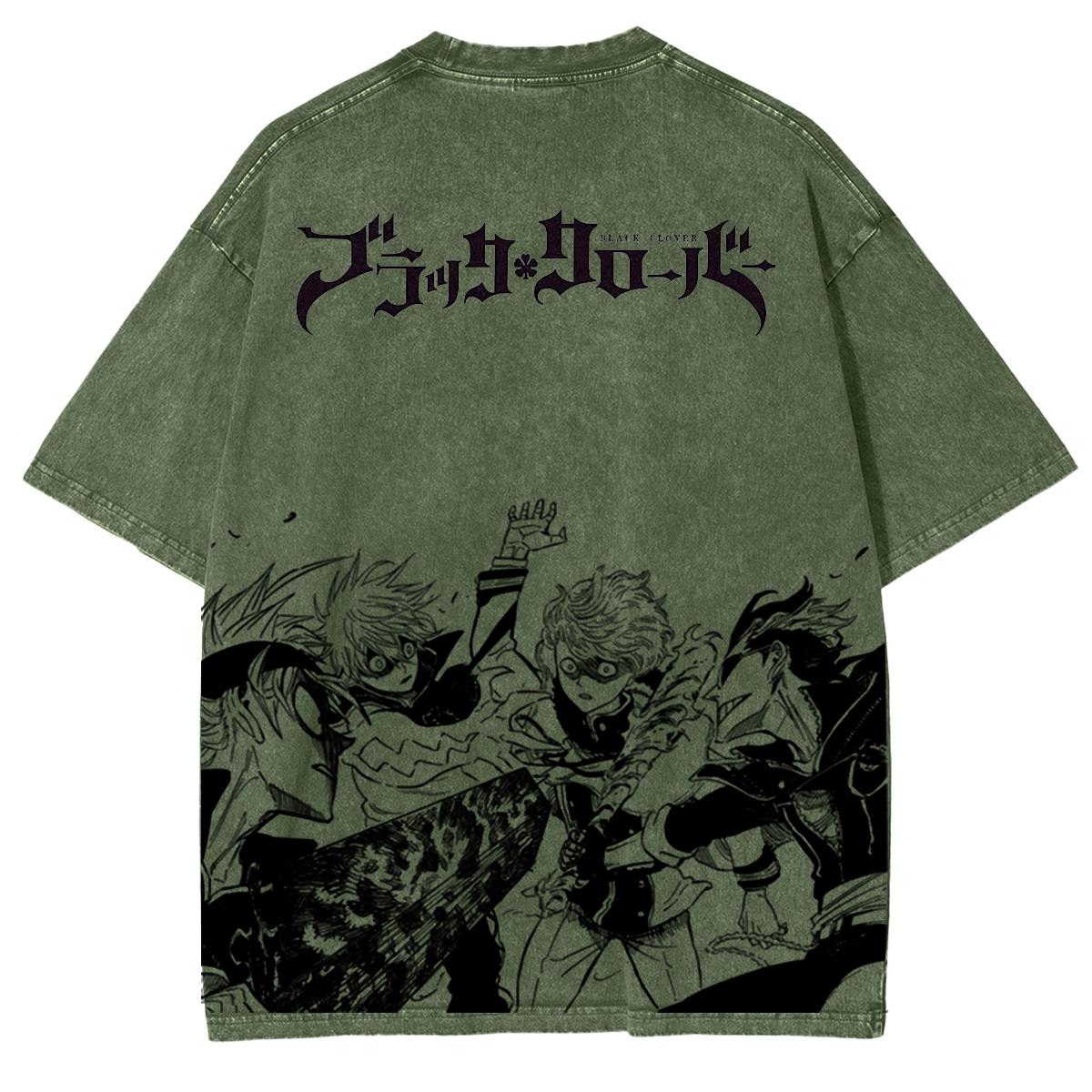 Black Clover Vintage Washed Oversize T-Shirt