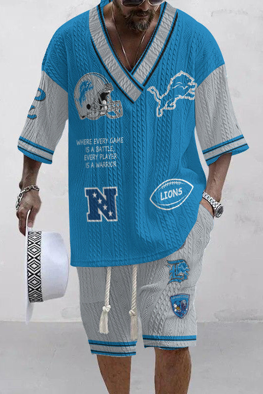 Detroit Lions
 Limited Edition Top And Shorts Two-Piece Suits