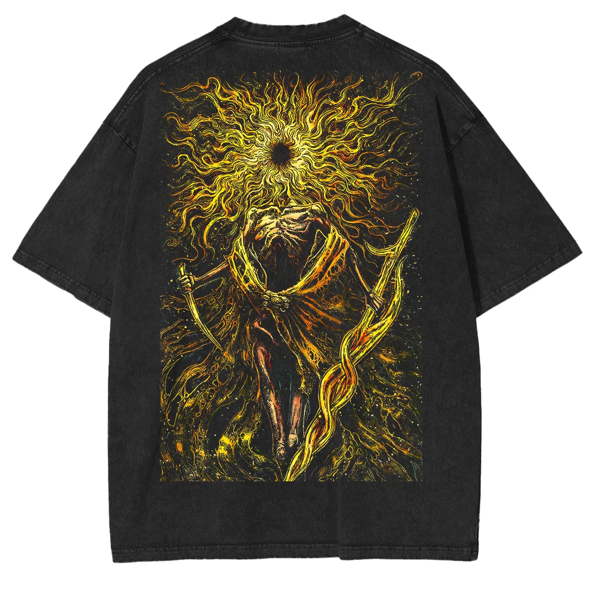 Midra Lord of Frenzied Flame Graphic Vintage Washed Unisex T-Shirt