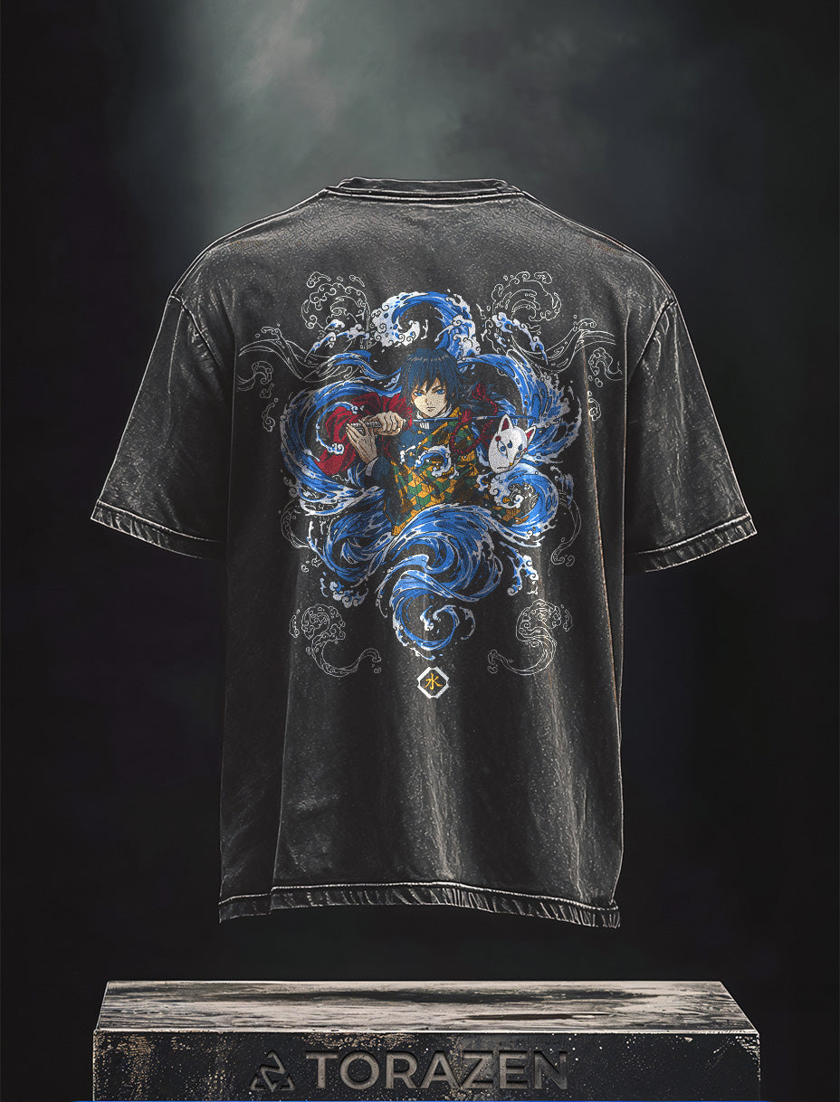 Water Flow of Giyu Vintage Tee