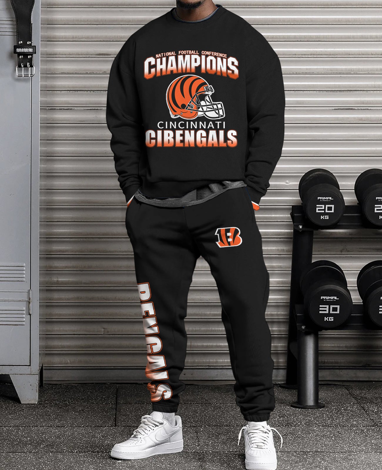 Cincinnati Bengals 3D sweatsuit and sweatpants 2 piece outfits