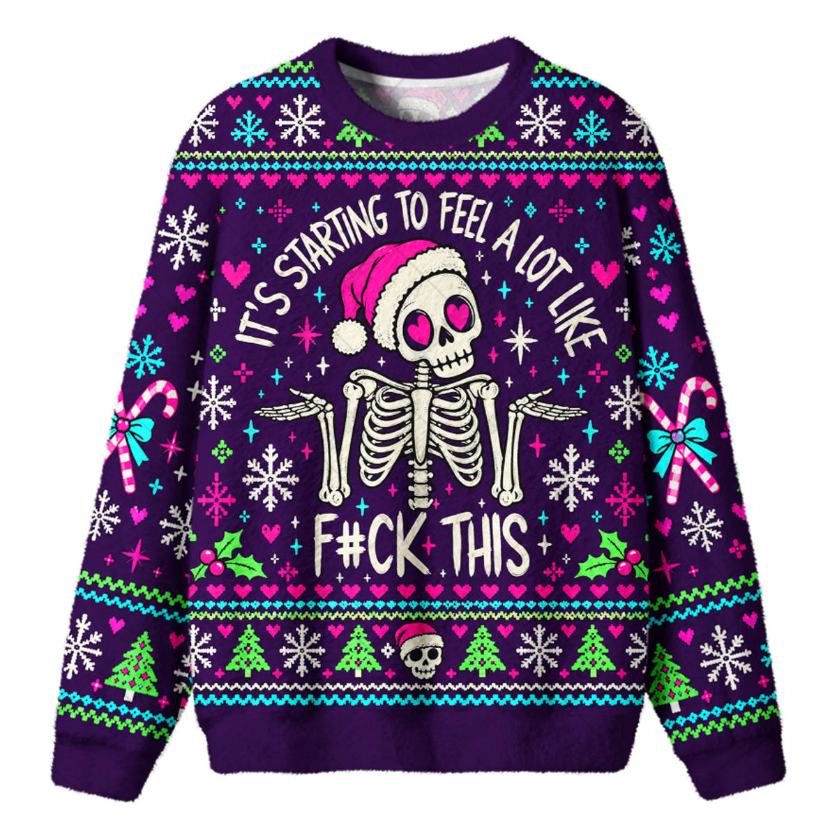 SKULL CHRISTMAS UGLY CHRISTMAS SWEATSHIRT — image 1
