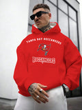 Tampa Bay Buccaneers Printed Hooded Pocket Pullover Hoodie