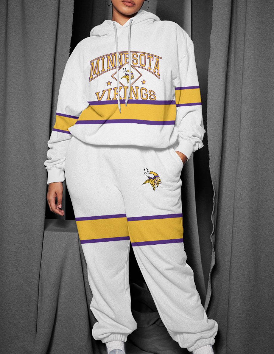 Minnesota Vikings 3D Printed Pullover Hoodie And Sweatpant 2pcs Tracksuits