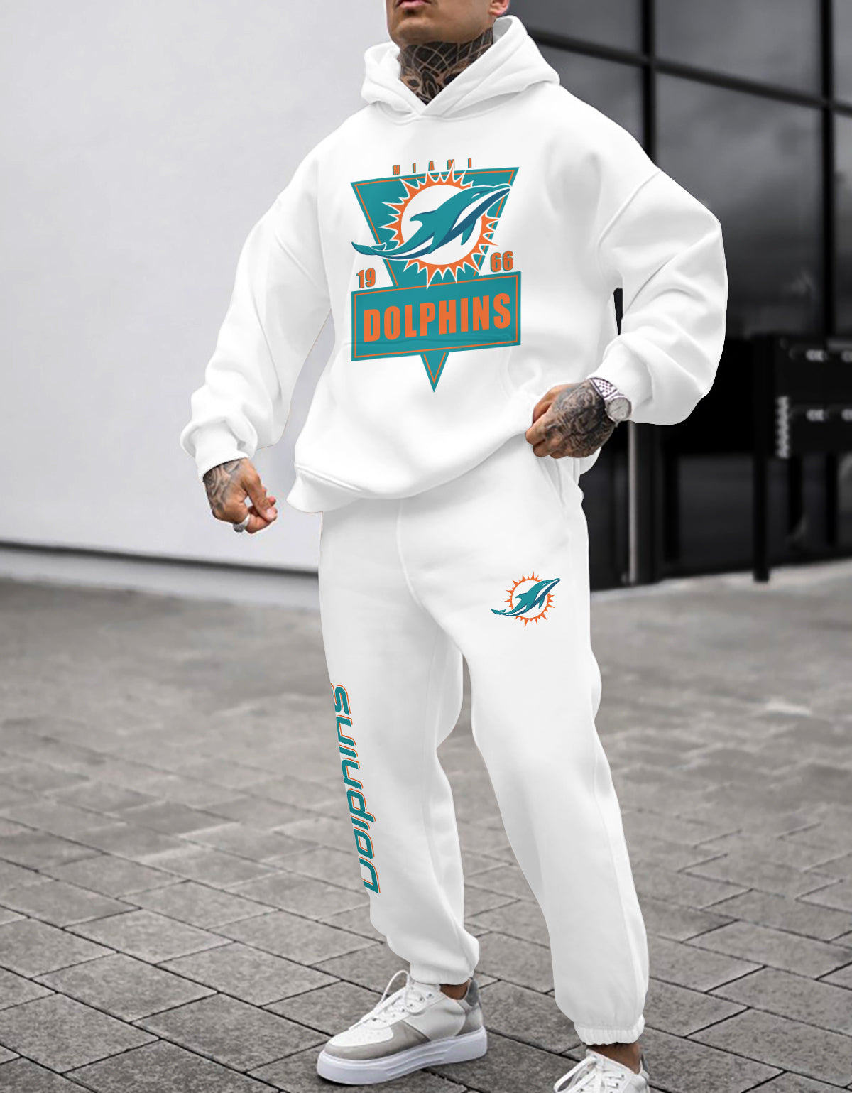 Miami Dolphins 3D Printed Pullover Hoodie And Sweatpant 2pcs Tracksuits