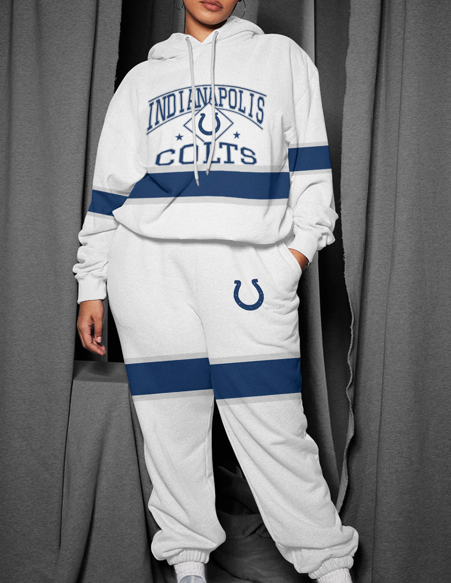 Indianapolis Colts 3D Printed Pullover Hoodie And Sweatpant 2pcs Tracksuits