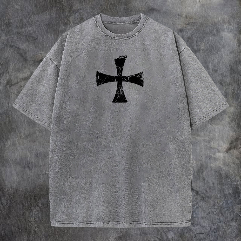 A Knight Was An Elite Medieval Warrior, Usually On Horseback, Who Held A Lot Of Power Printed Men's Washed Tee