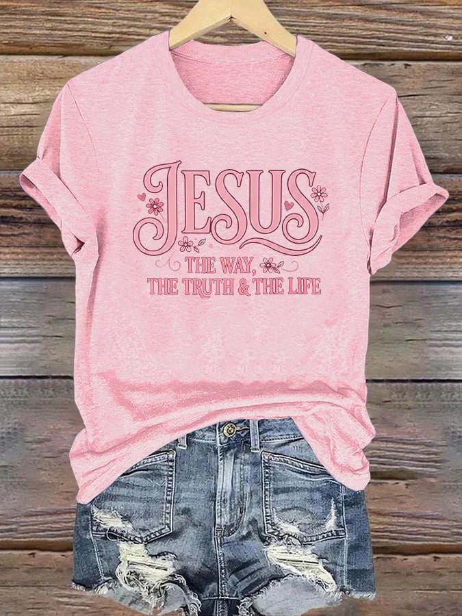 Women's  JESUS THE WAY Printed T-Shirt