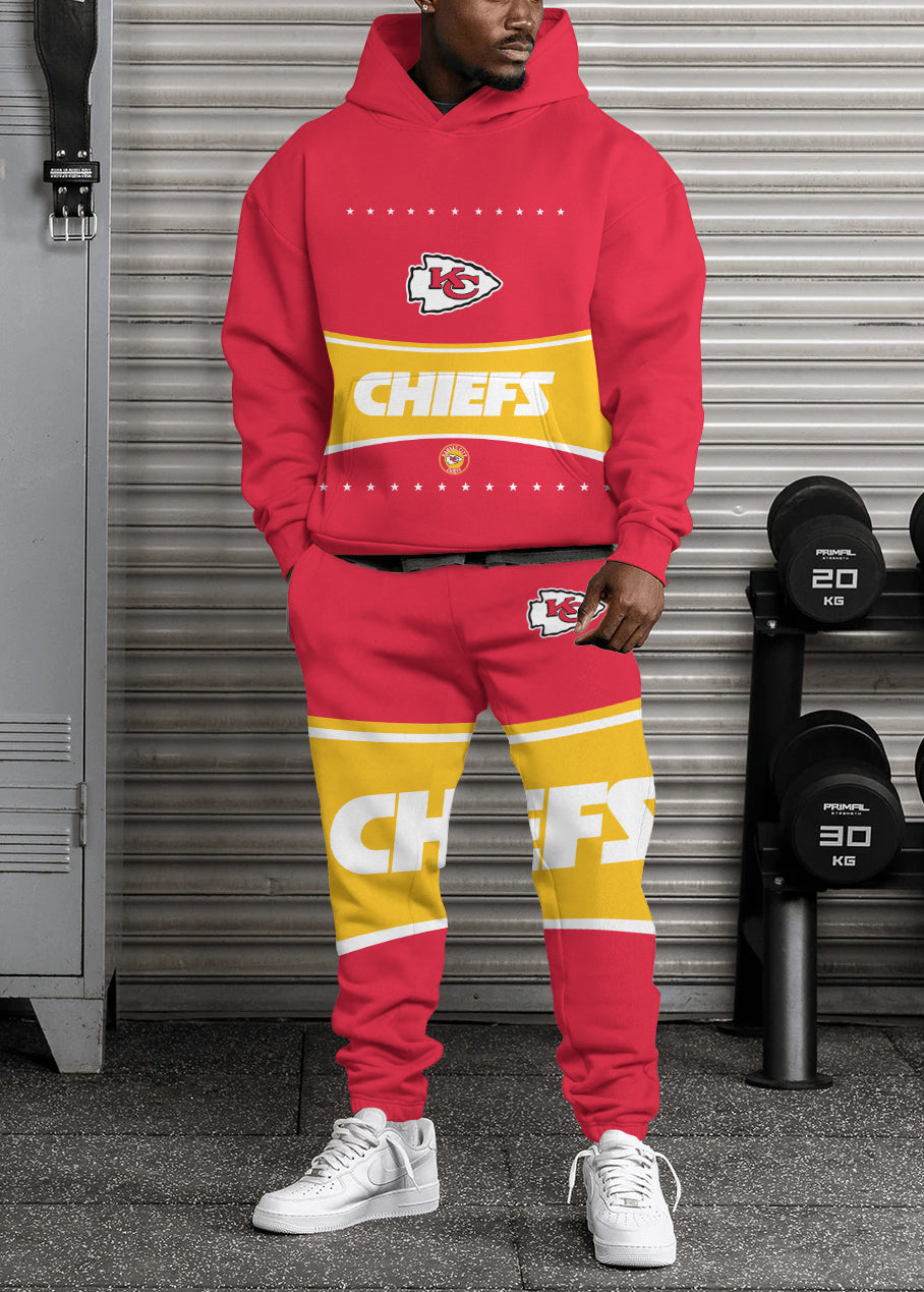 Kansas City Chiefs 3D Printed Pullover Hoodie And Sweatpant 2pcs Tracksuits