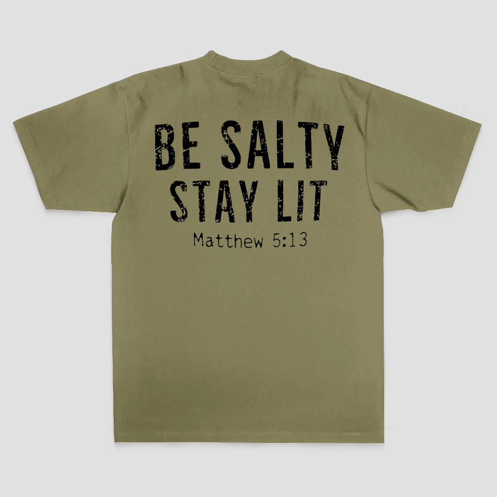 Be Salty Stay Lit Printed Men's T-shirt