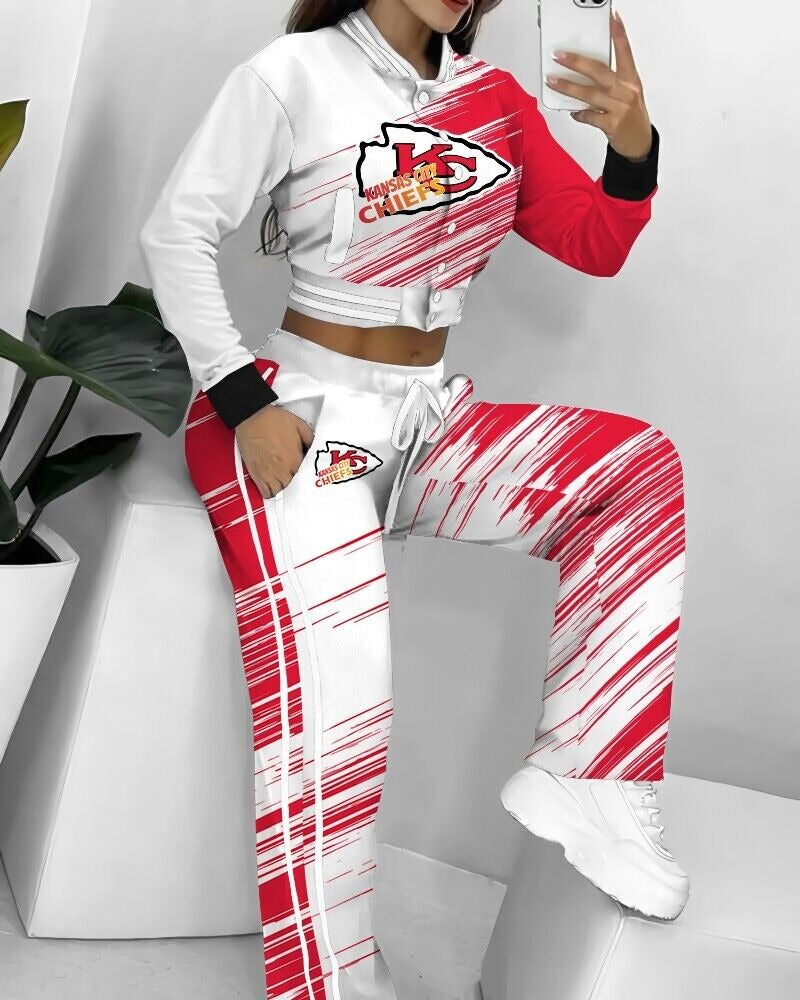 Kansas City Chiefs 3D Printed Varsity Jacket Set