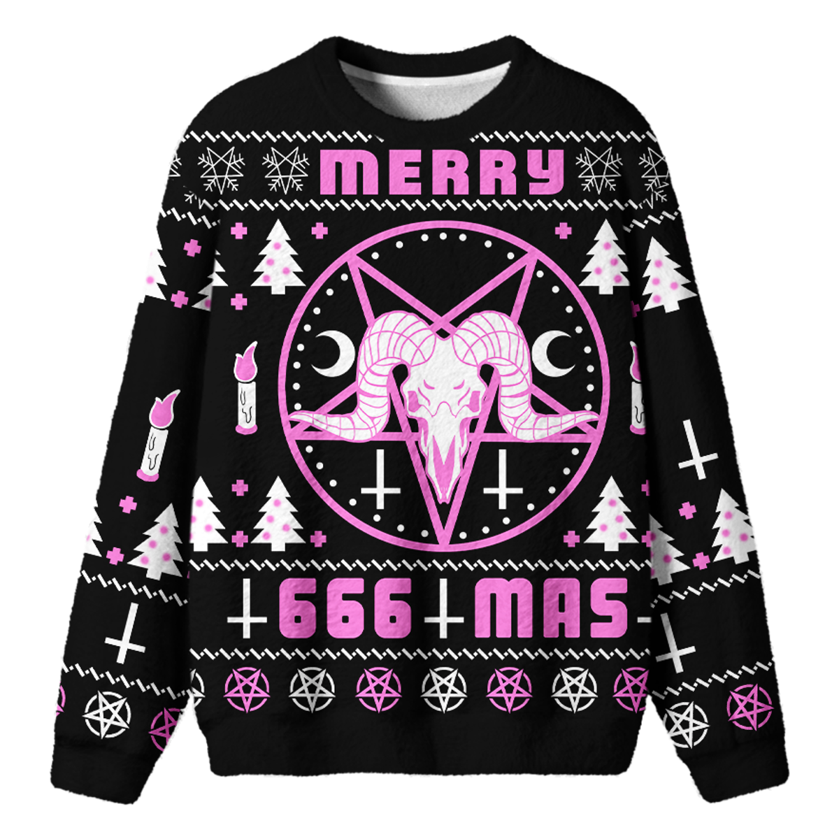 MERRY 666 MAS UGLY CHRISTMAS SWEATSHIRT — image 1