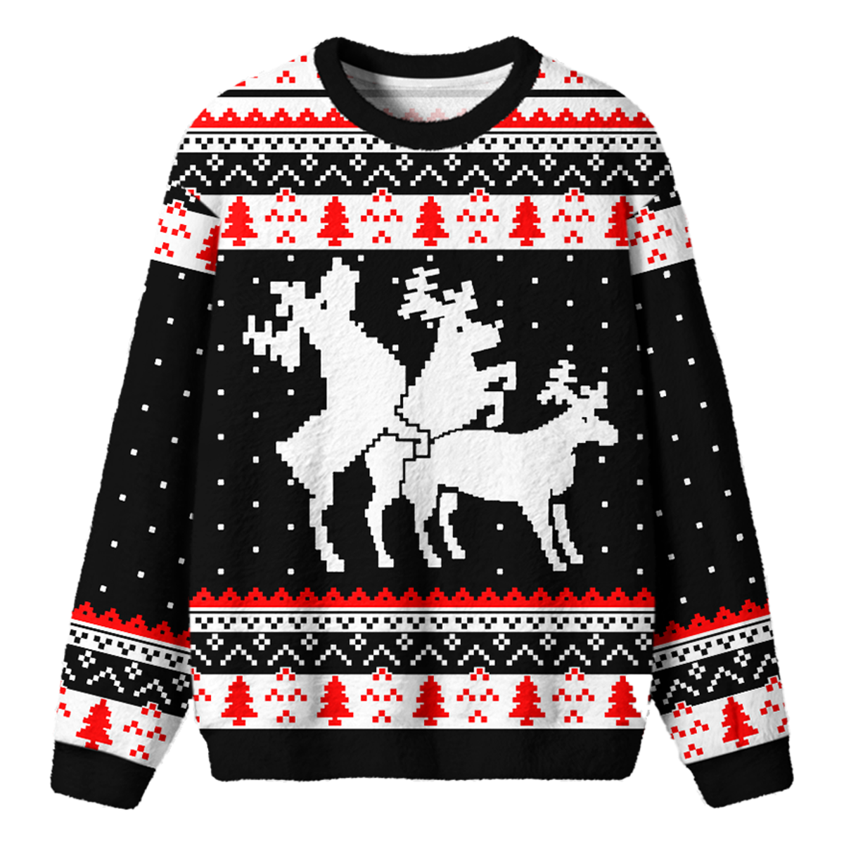 F*K ELK UGLY CHRISTMAS SWEATSHIRT — image 1