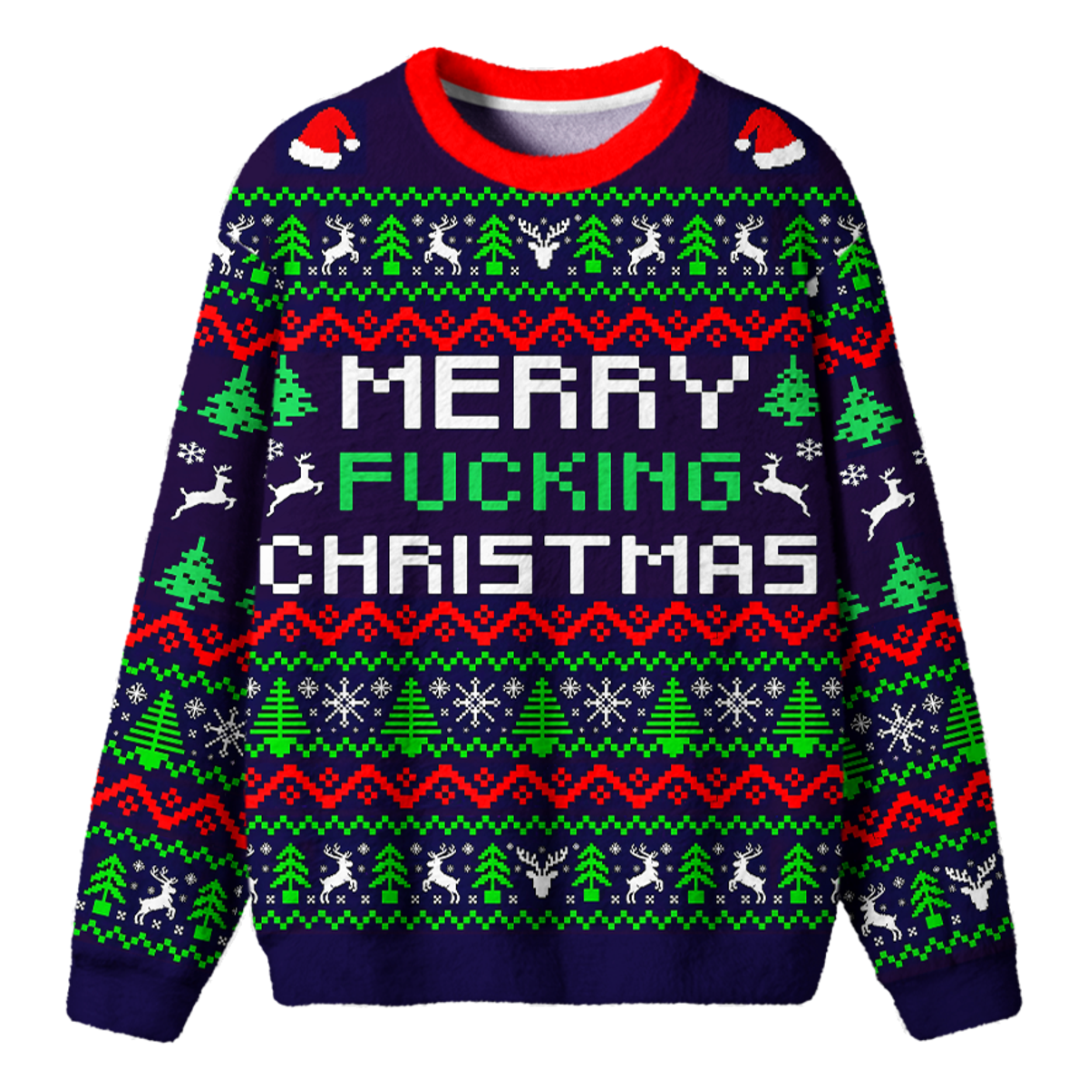 MERRY F** CHRISTMAS UGLY CHRISTMAS SWEATSHIRT — image 1