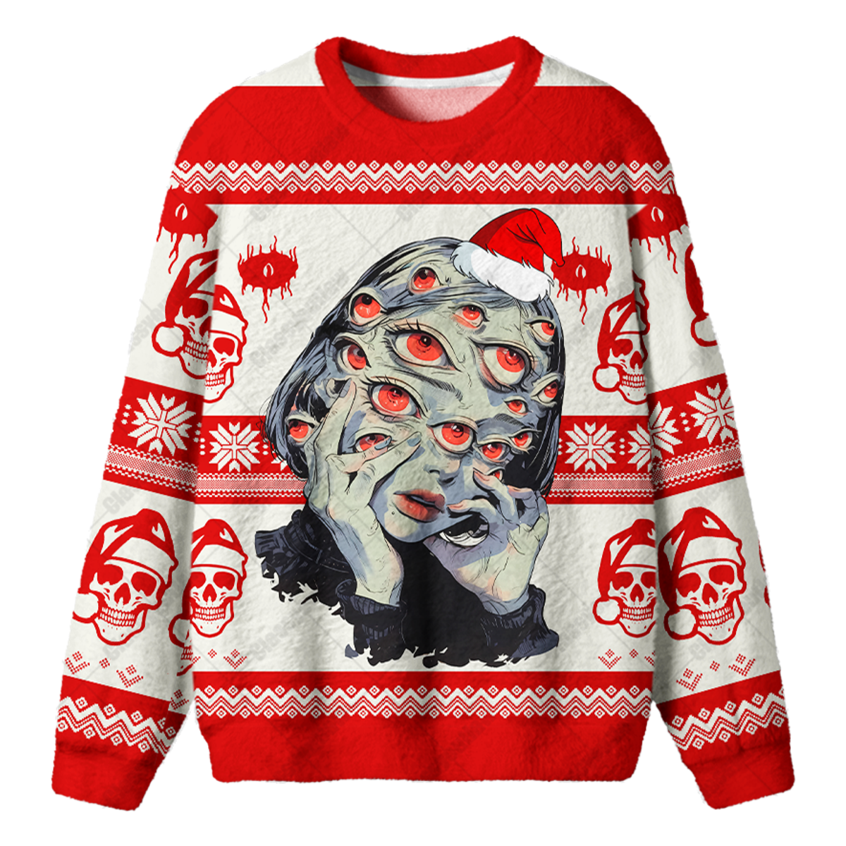 THOUSAND EYES GAZE UGLY CHRISTMAS SWEATSHIRT — image 1