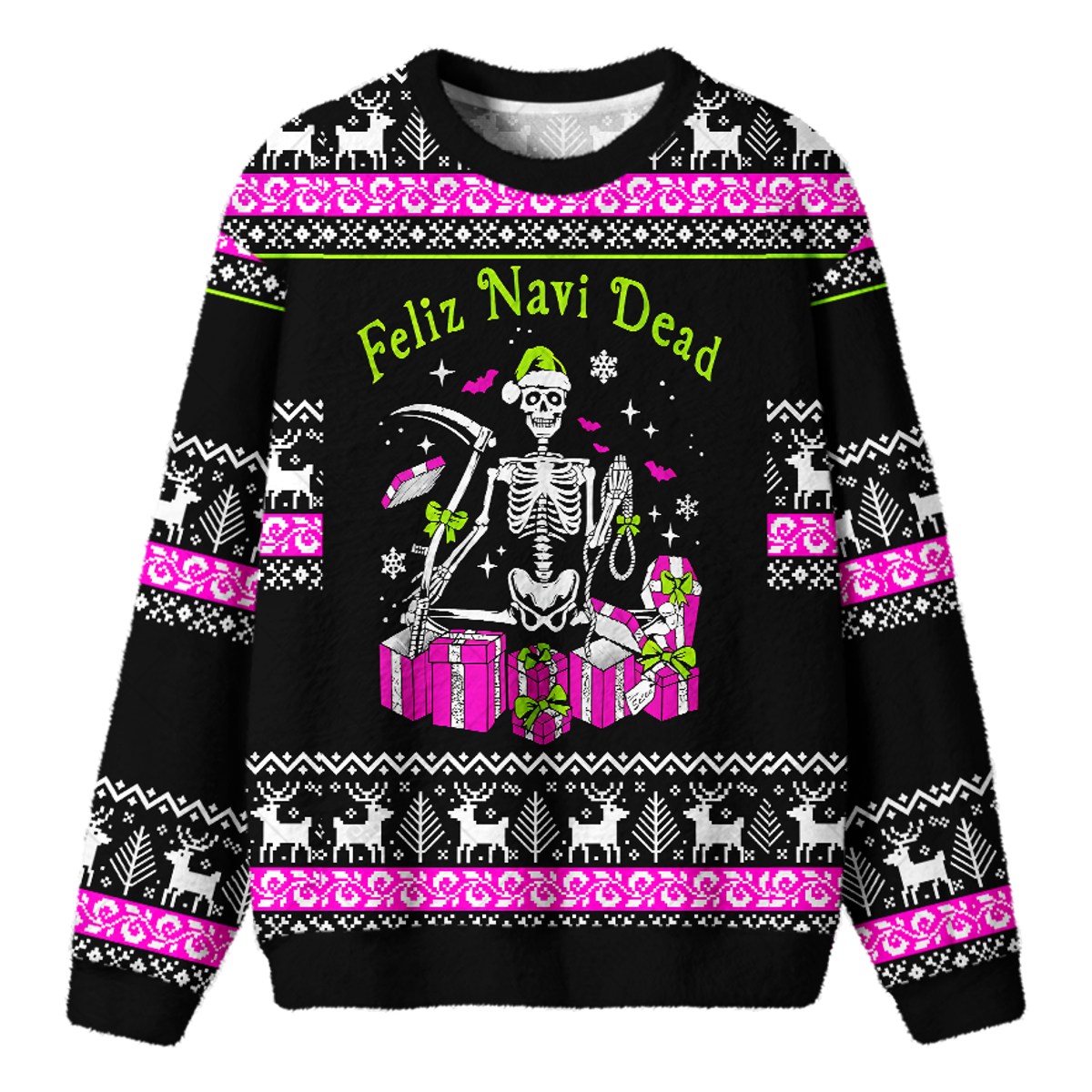 FELIZ NAVI DEAD UGLY CHRISTMAS SWEATSHIRT — image 1