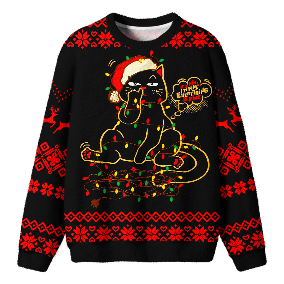 IT'M FINE UGLY CHRISTMAS SWEATSHIRT — image 1