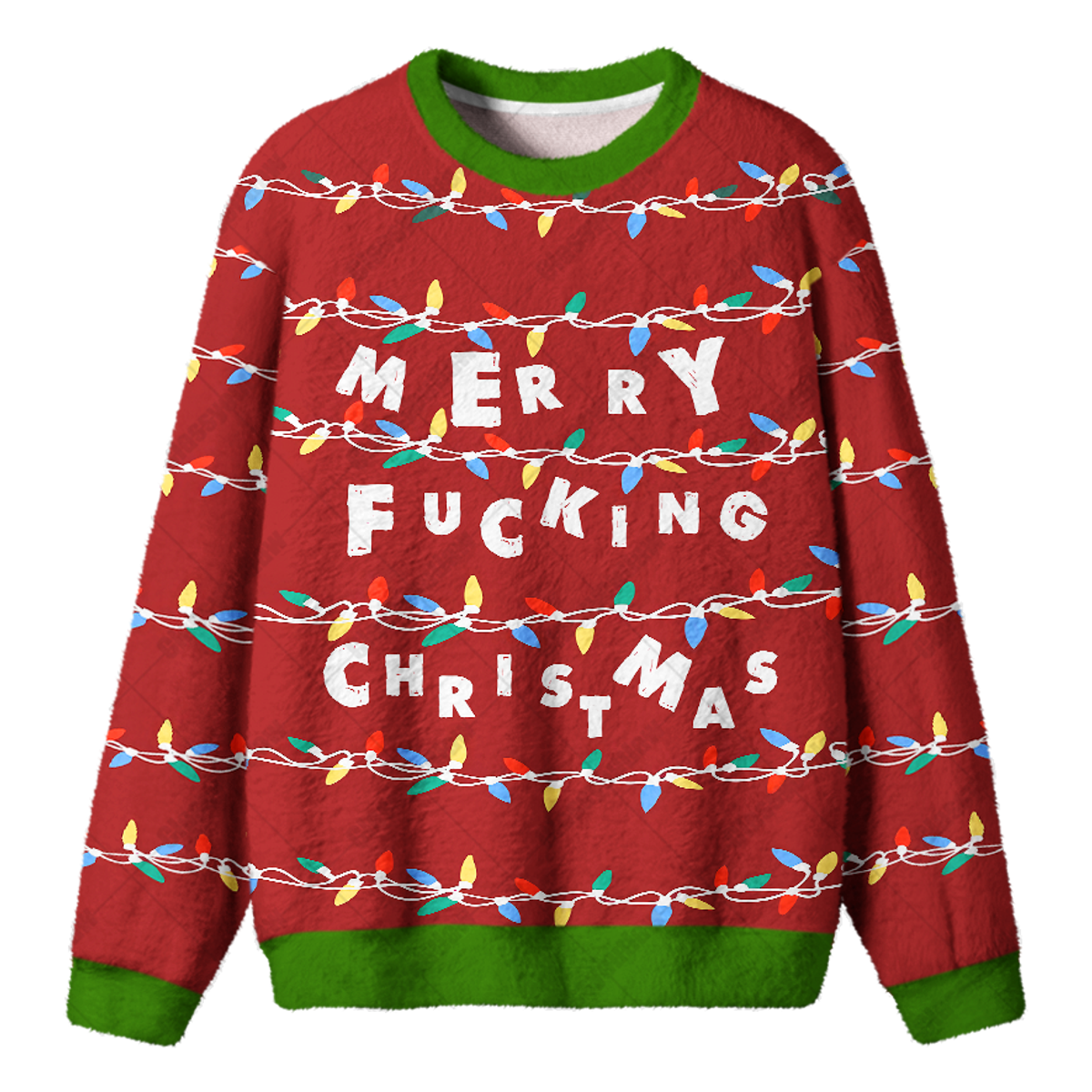 MERRY FUCKING CHISTMAS UGLY CHRISTMAS SWEATSHIRT — image 1