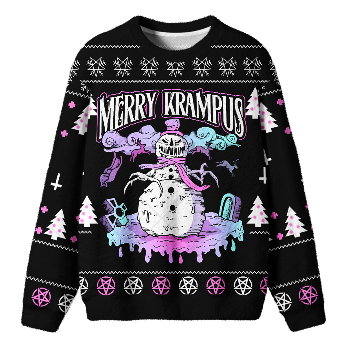 MERRY KRAMPUS UGLY CHRISTMAS SWEATSHIRT — image 1