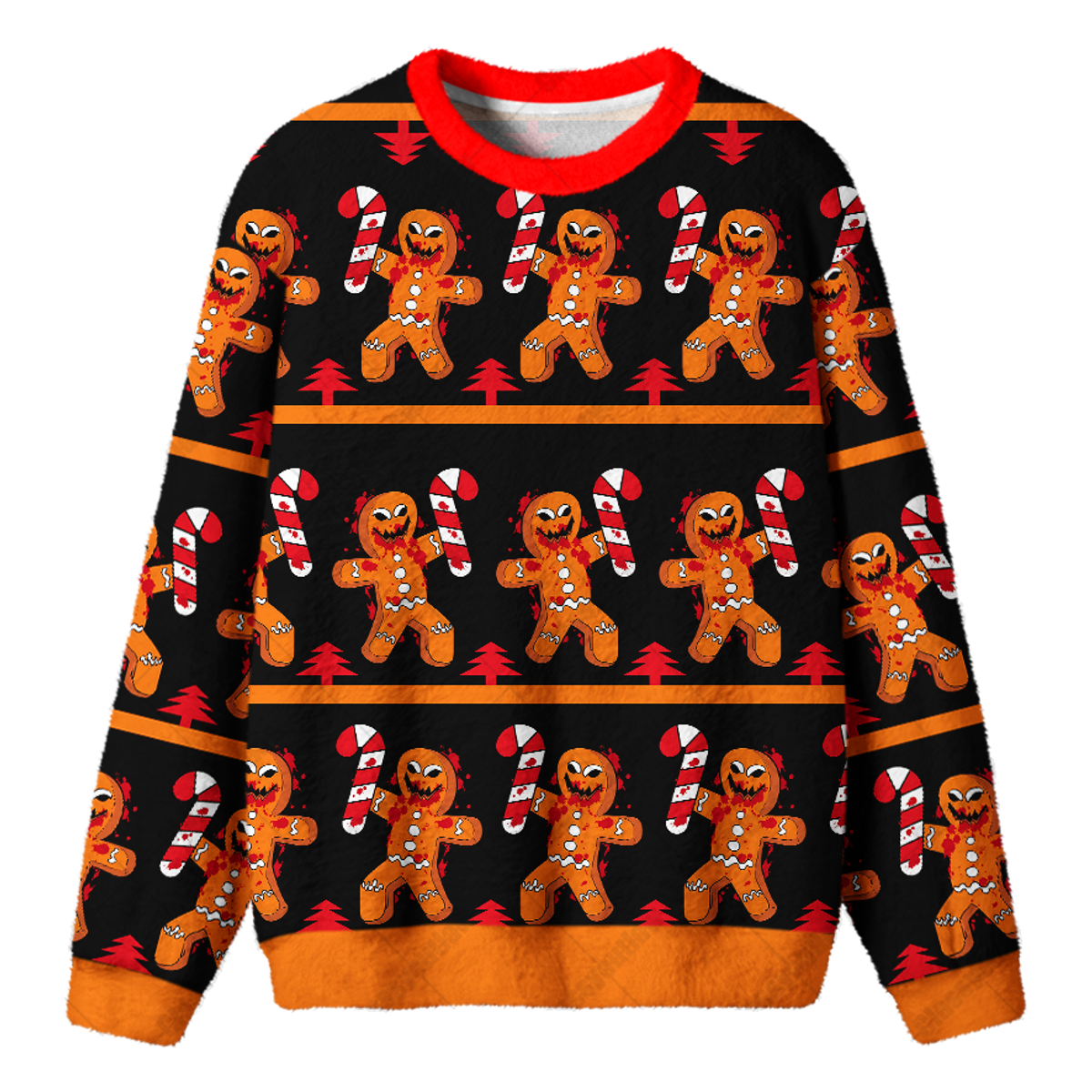SPOOKY GINGERBREAD UGLY CHRISTMAS SWEATSHIRT — image 1