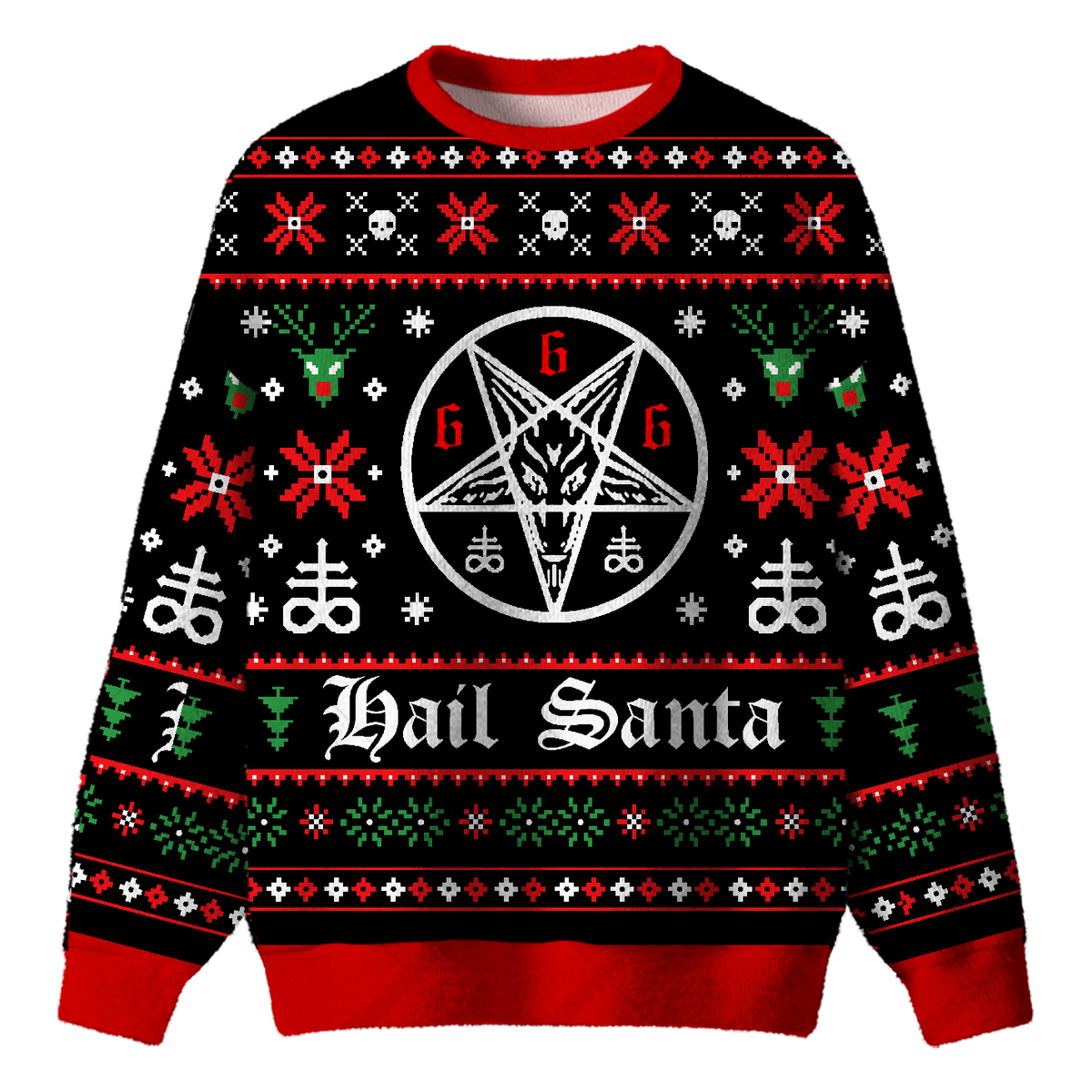 HAIL SANTA UGLY CHRISTMAS SWEATSHIRT — image 1