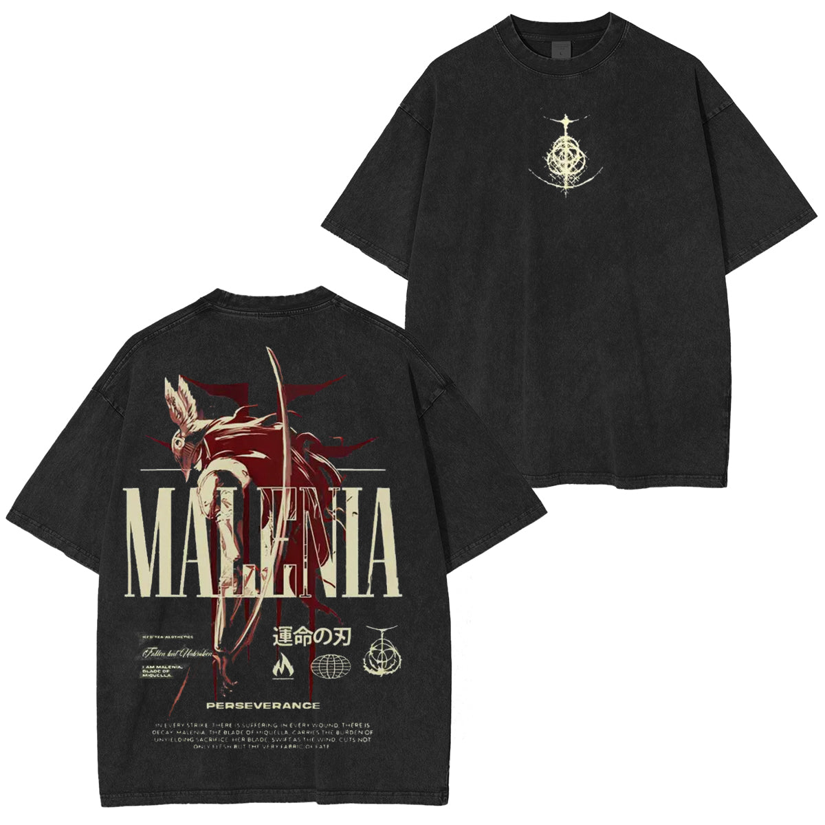 Cursed Goddess Back Elden Ring Vintage Washed Unisex T-Shirt
