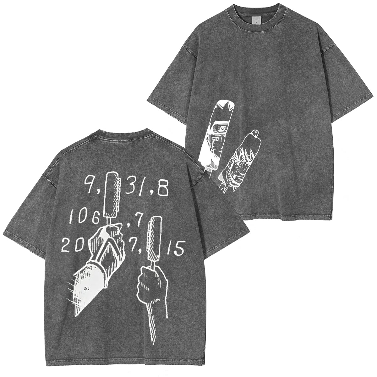jiraiya - Naruto Uzumaki Anime Double Printed Vintage Washed Tee Unisex