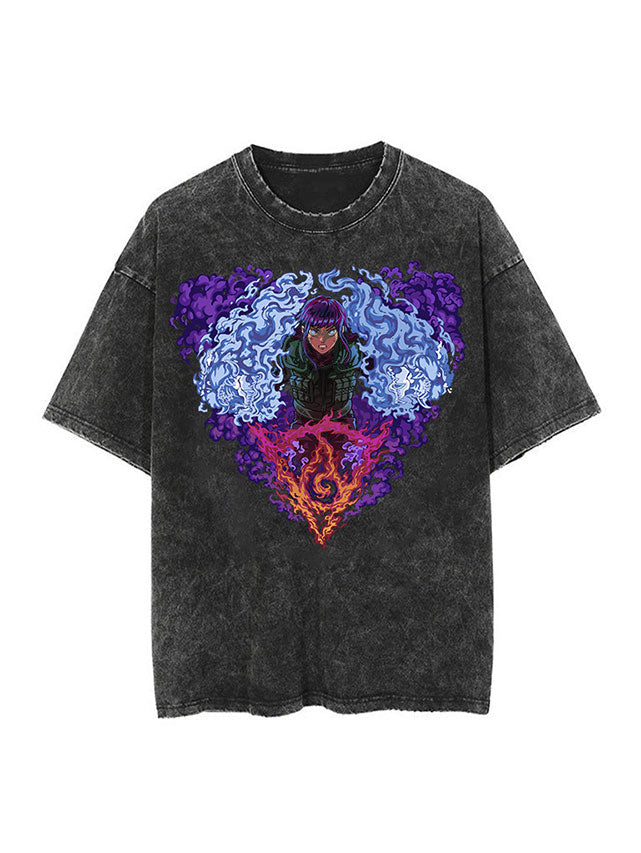 Hinata Twin Lion Vintage Tee