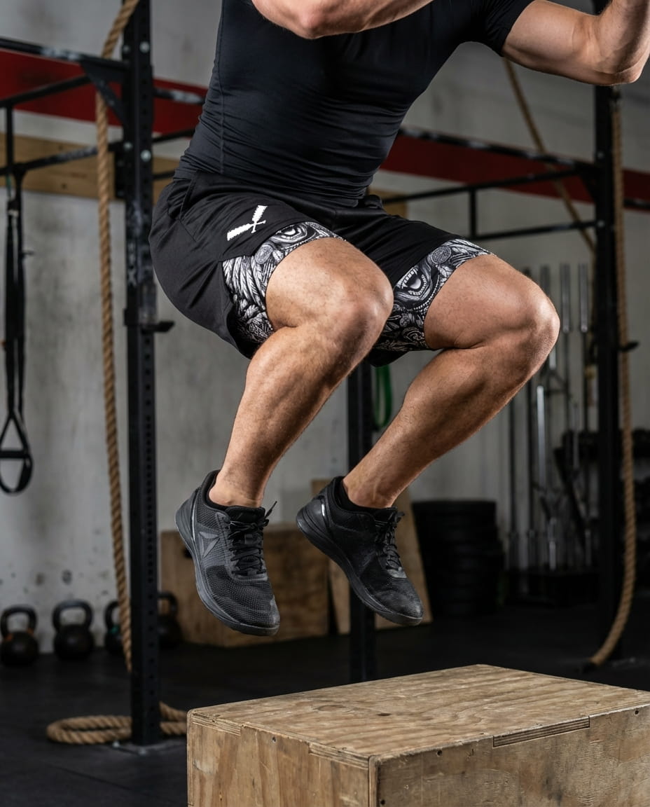 Aztec Warrior Gym Shorts & Washed Tee Combo