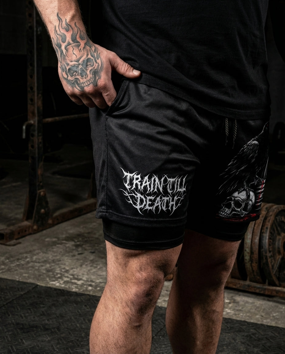 Train Till Death 2 in 1 Performance Gym Shorts 11515