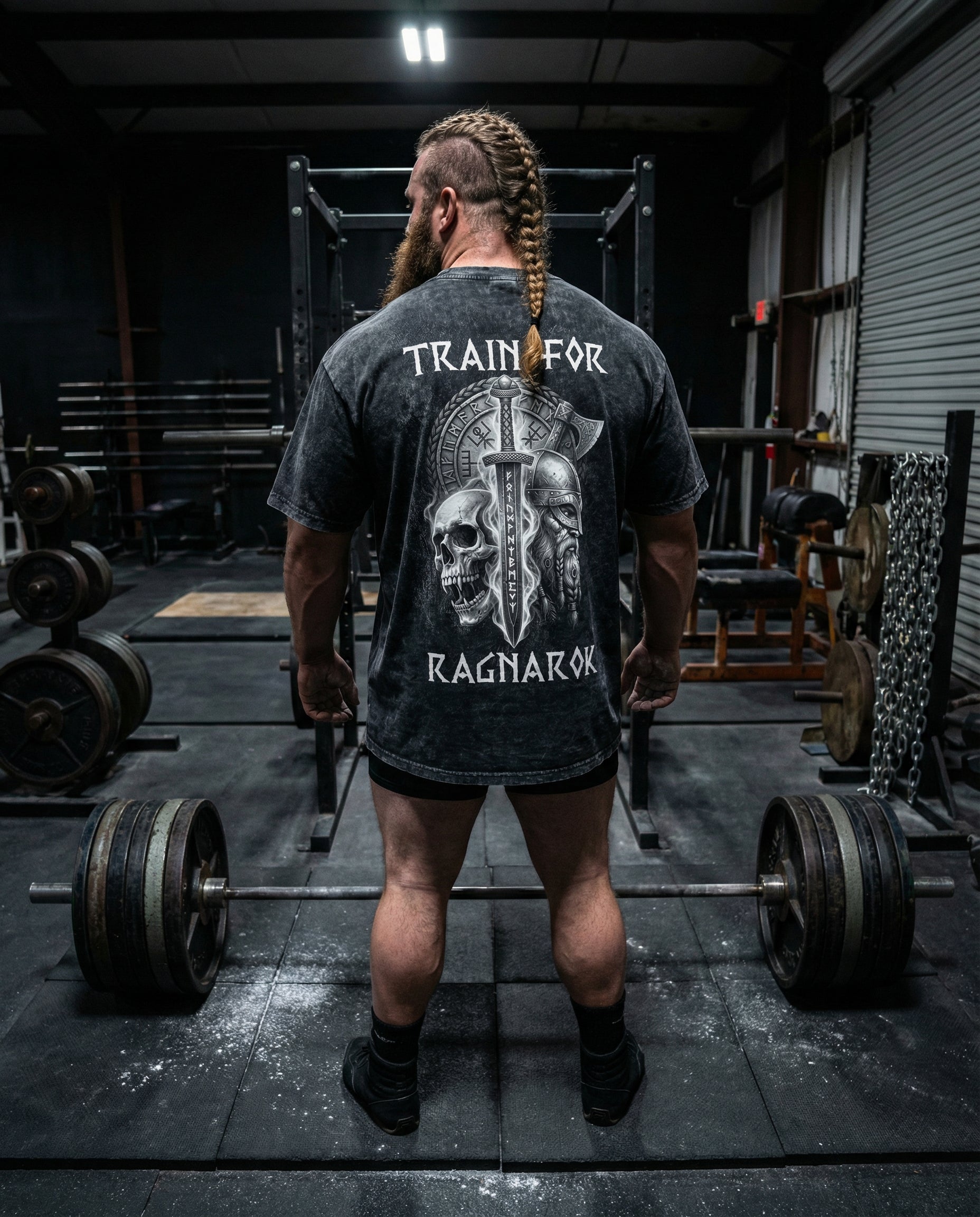 Valhalla Warrior Spirit Gym Shorts & Washed Tee Combo